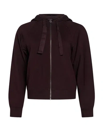 Majestic Filatures Woman Sweatshirt Dark Brown Size 3 Viscose, Elastane