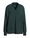 Majestic Filatures Woman Sweatshirt Dark Green Size 1 Viscose, Elastane