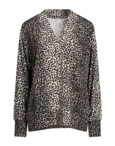 Majestic Filatures Woman Sweatshirt Ivory Size 3 Viscose, Elastane In Black
