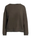 Majestic Filatures Woman Sweatshirt Khaki Size 3 Viscose, Elastane In Beige