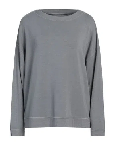 Majestic Filatures Woman Sweatshirt Light Grey Size 1 Viscose, Elastane In Grey