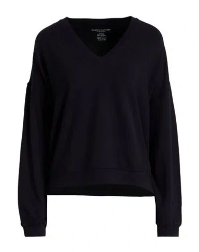 Majestic Filatures Woman Sweatshirt Midnight Blue Size 3 Viscose, Elastane In Black