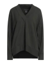 Majestic Filatures Woman Sweatshirt Military Green Size 1 Viscose, Elastane