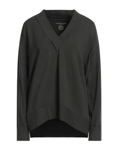 Majestic Filatures Woman Sweatshirt Military Green Size 1 Viscose, Elastane In Green