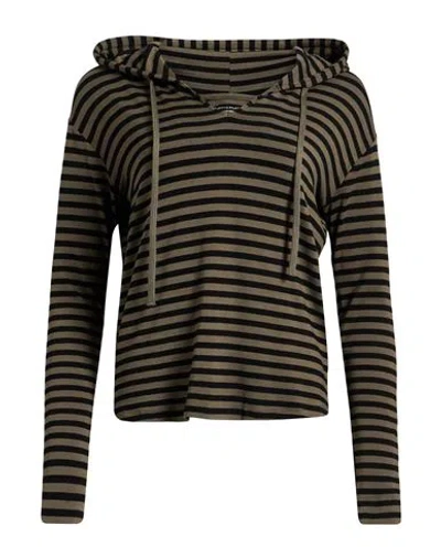 Majestic Filatures Woman Sweatshirt Military Green Size 2 Viscose, Elastane