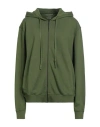 Majestic Filatures Woman Sweatshirt Military Green Size L Organic Cotton In Green