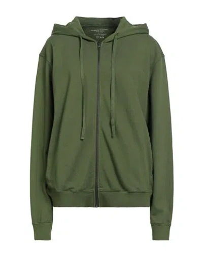 Majestic Filatures Woman Sweatshirt Military Green Size L Organic Cotton