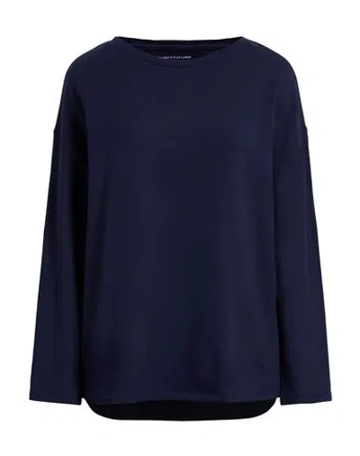 Majestic Filatures Woman Sweatshirt Navy Size 4 Viscose, Elastane In Blue