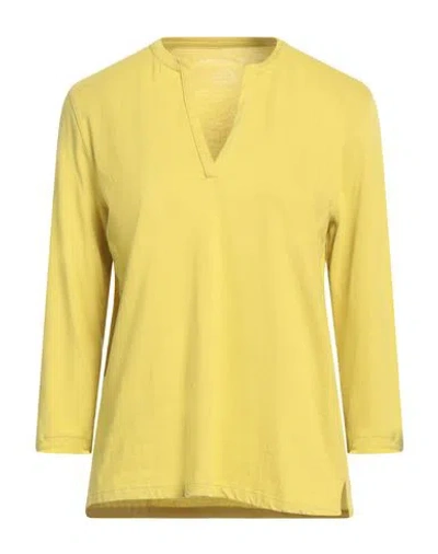 Majestic Filatures Woman T-shirt Acid Green Size 4 Cotton
