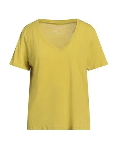 Majestic Filatures Woman T-shirt Acid Green Size 4 Cotton