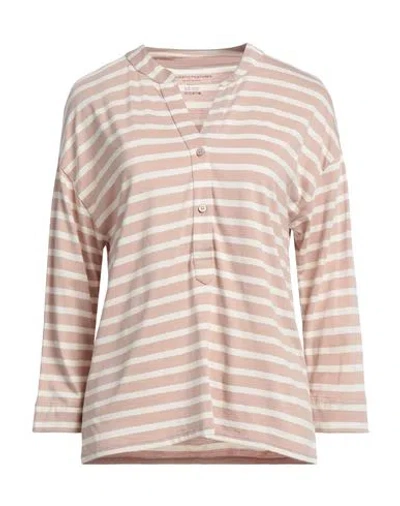Majestic Filatures Woman T-shirt Antique Rose Size 1 Lyocell, Cotton In Pink