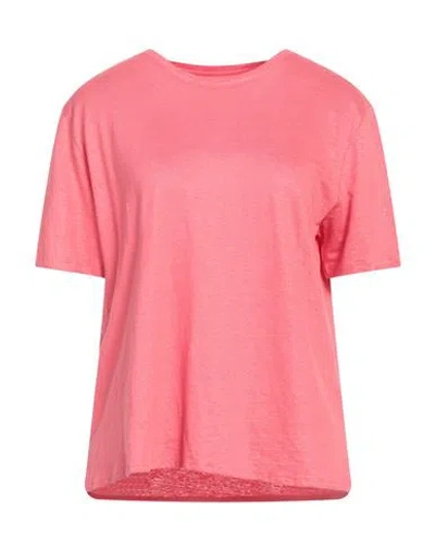 Majestic Filatures Woman T-shirt Antique Rose Size 3 Linen, Elastane In Pink