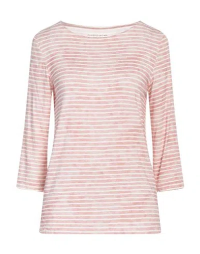 Majestic Filatures Woman T-shirt Antique Rose Size 3 Viscose, Linen, Elastane In Pink