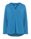 Majestic Filatures Woman T-shirt Azure Size 1 Viscose, Elastane In Blue