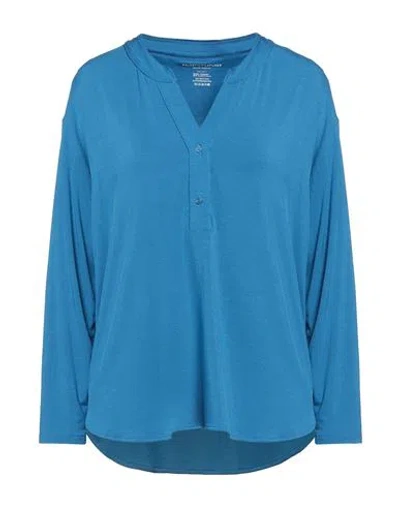 Majestic Filatures Woman T-shirt Azure Size 1 Viscose, Elastane In Blue