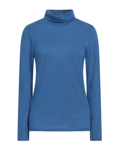 Majestic Filatures Woman Turtleneck Azure Size 4 Cashmere In Blue