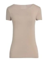 Majestic Filatures Woman T-shirt Beige Size 1 Viscose, Elastane In Beige