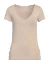 Majestic Filatures Woman T-shirt Beige Size 1 Viscose, Elastane