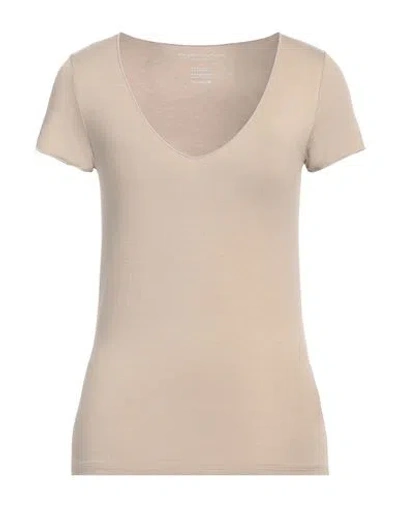 Majestic Filatures Woman T-shirt Beige Size 1 Viscose, Elastane