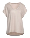 Majestic Filatures Woman T-shirt Beige Size 1 Viscose, Linen, Elastane In Beige