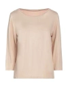 Majestic Filatures Woman T-shirt Beige Size 2 Viscose, Elastane In Pink