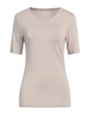 Majestic Filatures Woman Top Beige Size 3 Viscose, Elastane In Beige