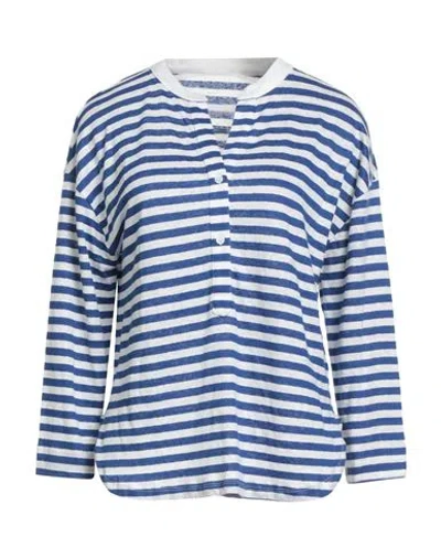 Majestic Filatures Woman T-shirt Blue Size 1 Linen, Elastane