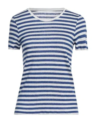 Majestic Filatures Woman T-shirt Blue Size 1 Linen, Elastane