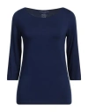 Majestic Filatures Woman T-shirt Blue Size 3 Viscose, Elastane