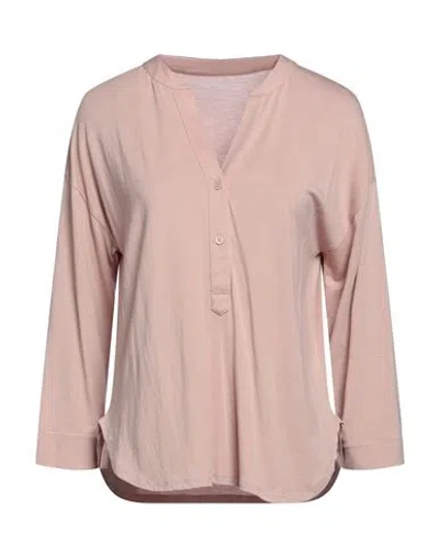 Majestic Filatures Woman T-shirt Blush Size 1 Lyocell, Cotton In Pink