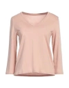Majestic Filatures Woman T-shirt Blush Size 2 Lyocell, Cotton In Pink