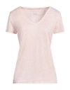 Majestic Filatures Woman T-shirt Blush Size 3 Linen, Elastane In Pink