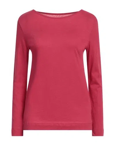 Majestic Filatures Woman T-shirt Brick Size 1 Cotton, Cashmere In Red