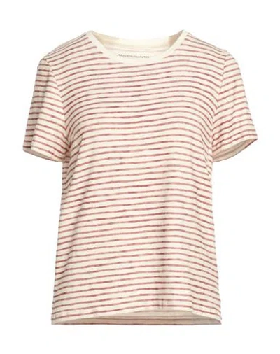 Majestic Filatures Woman T-shirt Brick Size 4 Linen, Elastane In Red