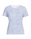 Majestic Filatures Woman T-shirt Bright Blue Size 1 Viscose, Linen, Elastane In Blue