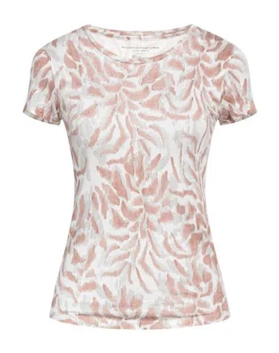 Majestic Filatures Woman T-shirt Brown Size 1 Linen, Elastane