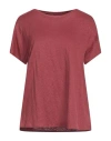 Majestic Filatures Woman T-shirt Burgundy Size 1 Viscose, Elastane In Red