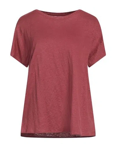 Majestic Filatures Woman T-shirt Burgundy Size 1 Viscose, Elastane In Red