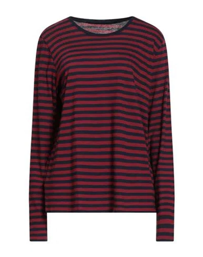 Majestic Filatures Woman T-shirt Burgundy Size 4 Organic Cotton, Cashmere