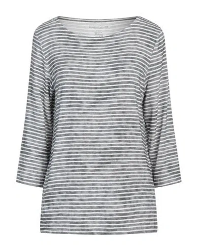 Majestic Filatures Woman T-shirt Charcoal Size 3 Viscose, Linen, Elastane In Grey