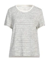 Majestic Filatures Woman T-shirt Charcoal Size 4 Viscose, Linen, Elastane In Grey