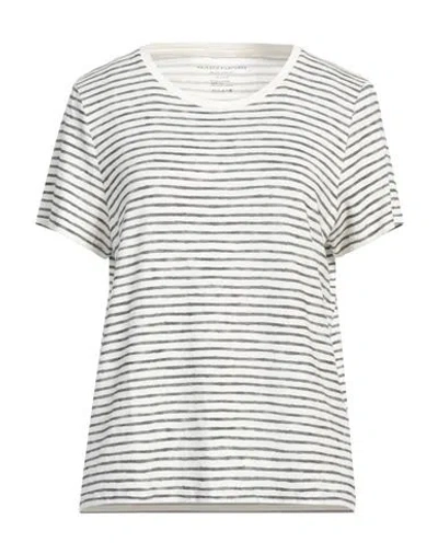 Majestic Filatures Woman T-shirt Charcoal Size 4 Viscose, Linen, Elastane In Grey