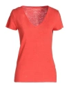 Majestic Filatures Woman T-shirt Coral Size 1 Linen, Elastane In Red
