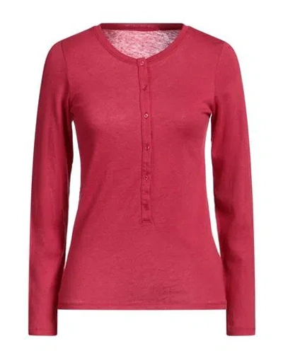 Majestic Filatures Woman T-shirt Coral Size 1 Cotton, Cashmere In Red