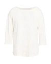Majestic Filatures Woman T-shirt Cream Size 1 Linen, Elastane