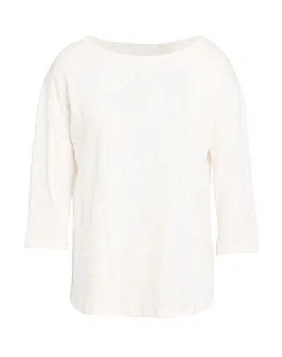Majestic Filatures Woman T-shirt Cream Size 1 Linen, Elastane