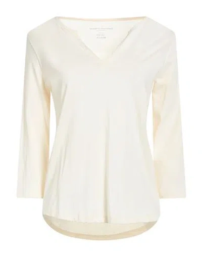 Majestic Filatures Woman T-shirt Cream Size 1 Lyocell, Cotton In White