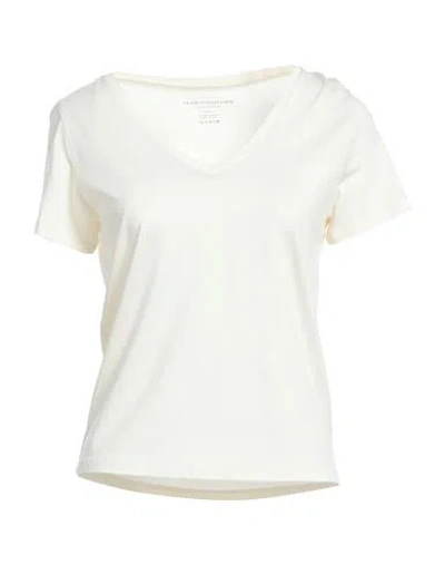 Majestic Filatures Woman T-shirt Cream Size 1 Lyocell, Cotton In White