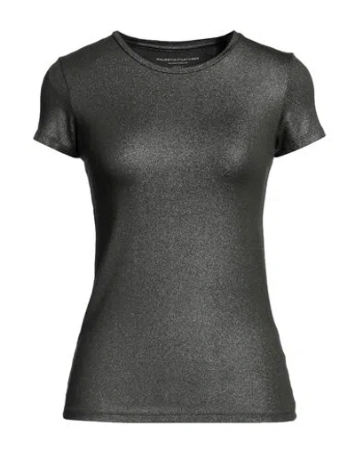 Majestic Filatures Woman T-shirt Dark Green Size 1 Viscose, Elastane