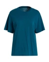 Majestic Filatures Woman T-shirt Deep Teal Size 1 Organic Cotton In Blue